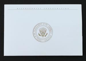 1989 Bicentennial Inauguration Memento Folder with Postal Covers and Postal Card