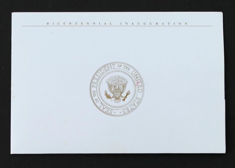 1989 Bicentennial Inauguration Memento Folder with Postal Covers and Postal Card