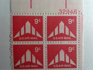 SCOTT # C77 MINT NEVER HINGED GEM AIR MAIL PLATE BLOCK  PRICED RIGHT !