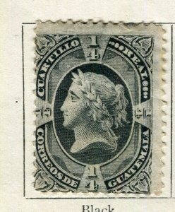 GUATEMALA; 1875 early classic Liberty issue Mint hinged 4r. value