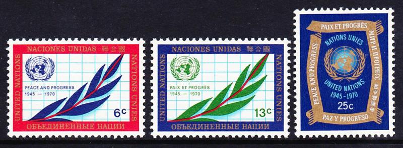 209-11 United Nations 1970 25th Anniv. MNH