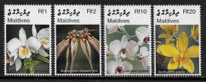 Maldive Is #2927-30 MNH Set - Orchids - Flowers