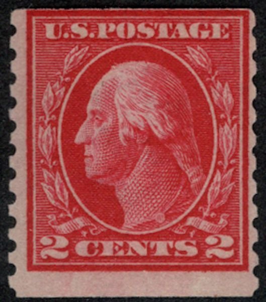 US #444 SCV $120, F/VF mint never hinged, nice coil, fresh