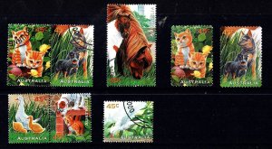 Australia 1996 Pets  Set of 6 CTO + Self-adhesives Used