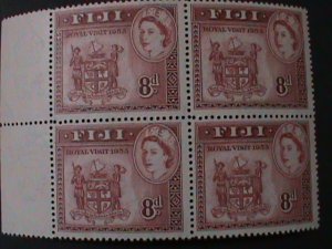 FIJI-1953-SC#146-ROYAL VISITING-QUEENS ELIZABETH II MNH BLOCK  71 YEARS OLD