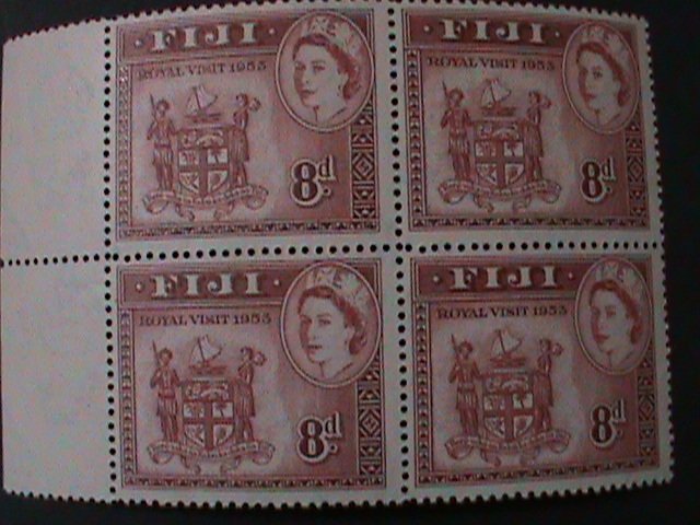 FIJI-1953-SC#146-ROYAL VISITING-QUEENS ELIZABETH II MNH BLOCK  71 YEARS OLD