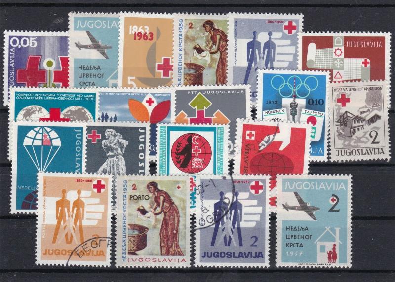 Yugoslavia Mint Never Hinged + USED Red Cross Stamps Ref 30627