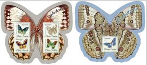 ST. TOME PRINCIPE 2014 2 SHEETS st14603ab BUTTERFLIES INSECT