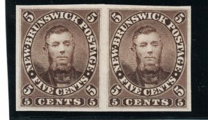 New Brunswick #5P Very Fine Proof Pair On India Paper