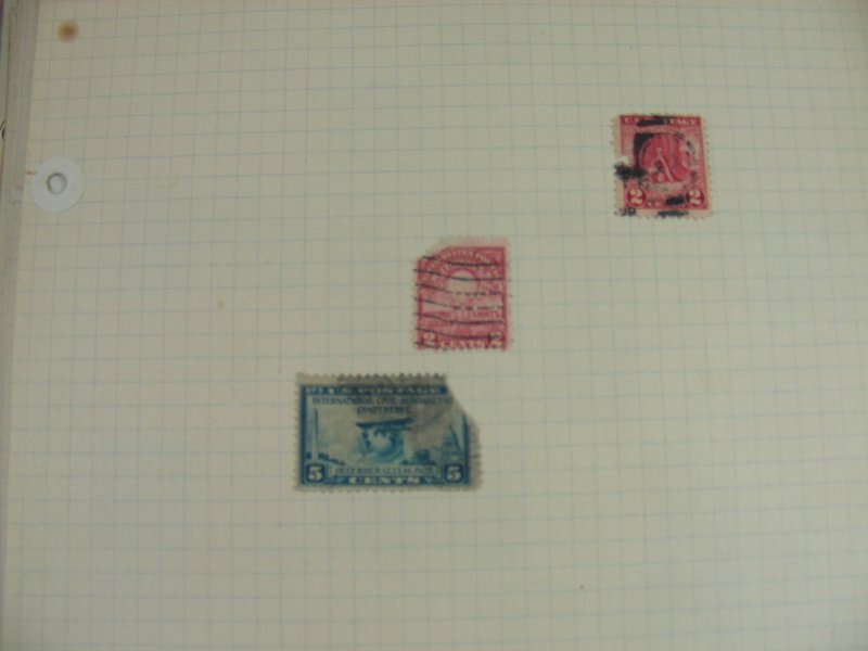 US, 100s of Stamps & a few Covers  mostly hinged on pages