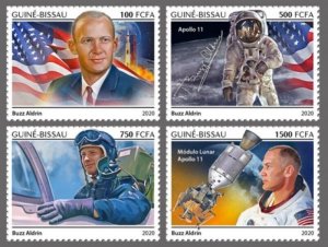 Guinea-Bissau - 2020 Astronaut Buzz Aldrin - 4 Stamp Set - GB200111c