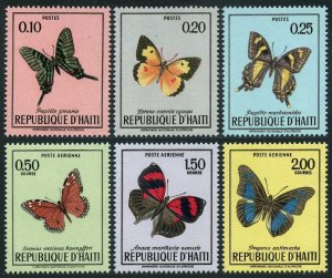 Haiti 625-627,C348-C350,MNH.Michel 1092-1097. Butterflies 1969.