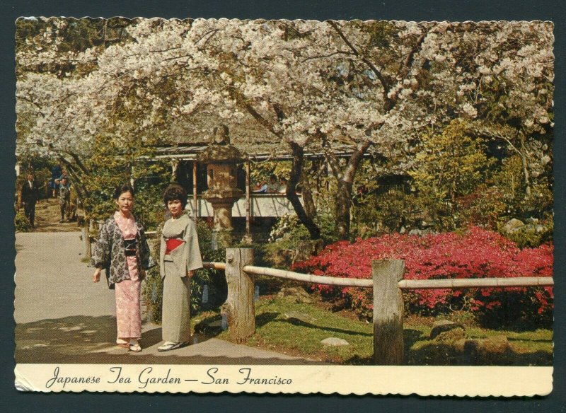 1971 Japanese Tea Garden Postcard - Big Sur, California to Cincinnati, Ohio