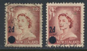 New Zealand  SC# 319-319a  SG 763-763a Used Surcharged see details & Scans