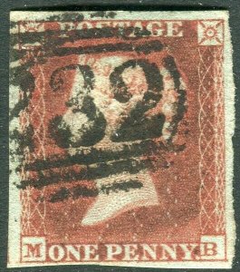 1841 1d Red Plate 142 MB GOOD USED V86621