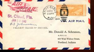 USA SC# C19, Airport Dedication - St Cloud Fal. signed Pres C of C