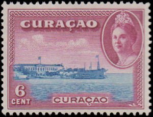 Netherlands Antilles #164-169, Complete Set(6), 1943, Royalty, Hinged