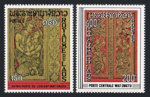 Laos 182-183,MNH.Michel 248-249. Design from Ongtu Temple,Vientiane,1969.