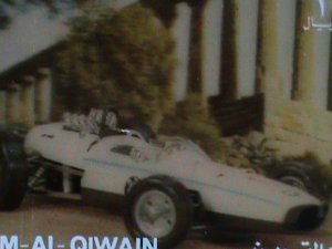 ​QIWAIN STAMP - LOVELY CLASSIC ANTIQUE CAR- AIRMAIL-LARGE 3-D STAMP MNH #1