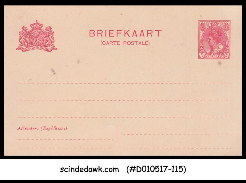 NETHERLANDS - 5c POSTCARD - MINT