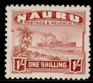 NAURU GV SG36B, 1s brown-lake, NH MINT. Cat £15.