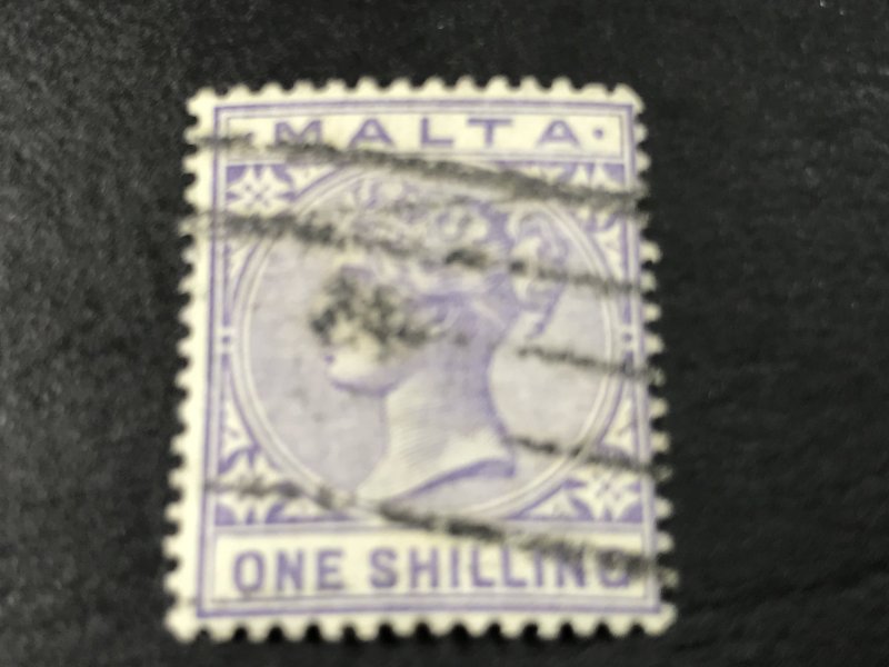 MALTA # 13-USED-----SINGLE----VIOLET-----1885