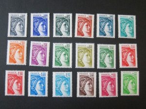 France 1977 Sc 1560-1577 set MNH