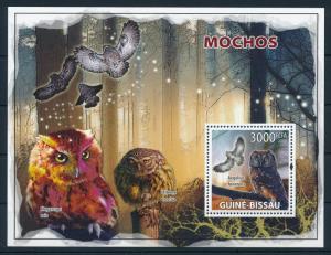 [96513] Guinea Bissau 2008 Birds Vögel Oiseaux Owls Sheet MNH