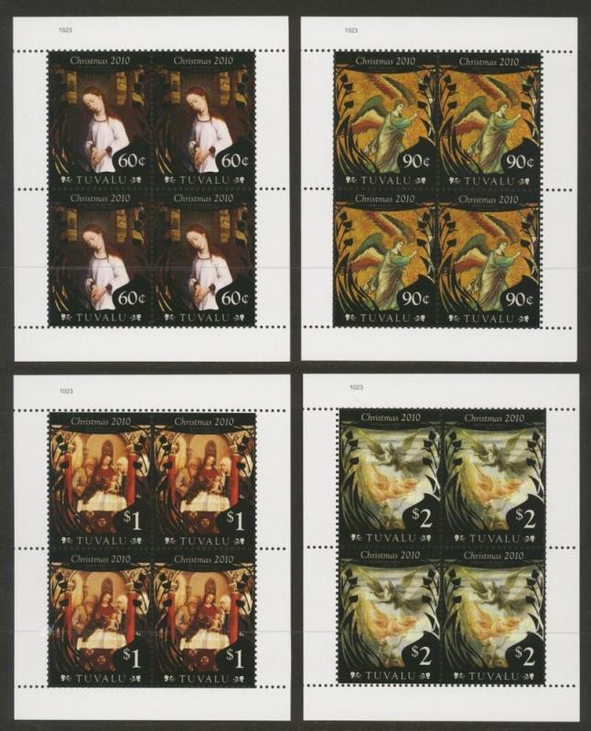 Tuvalu Sc# 1139-42 MNH Christmas 2010 (M/S)