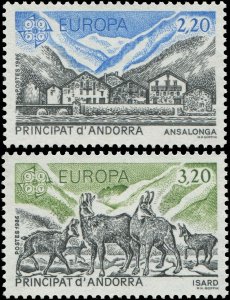 Andorra French Administration 1986 Sc 344-345 Chamois Antelope CV $7.50