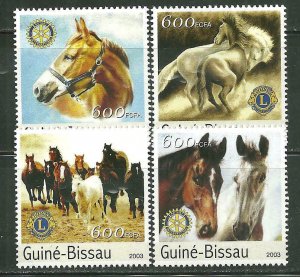 Guinea-Bissau MNH Set Of Horses 2003