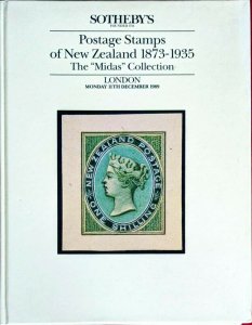 Auction Catalogue NEW ZEALAND MIDAS 1873-1935 Sideface 1d Universal Official