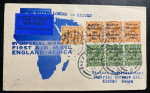 1931 Dublin Ireland First Flight Airmail Cover FFC To Kisumu Kenya British Kut