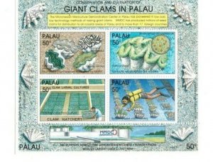 Palau - 1991 - Giant Clams - Sheet of Four - MNH