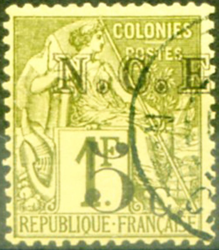 Dubois type. 5 c. su 1 f. II type (1886). Used.