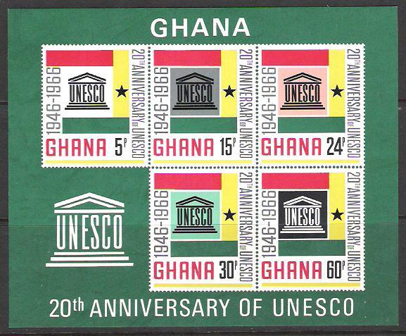 Ghana 268a MNH Souvenir Sheet - Unesco