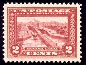 US 398 2c Panama Pacific Expo 1913 Panama Canal perf 12 PSAG grade 98 NH