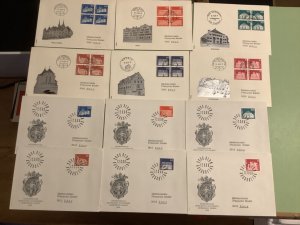 Switzerland buildings postal  covers  12 items Ref A2212