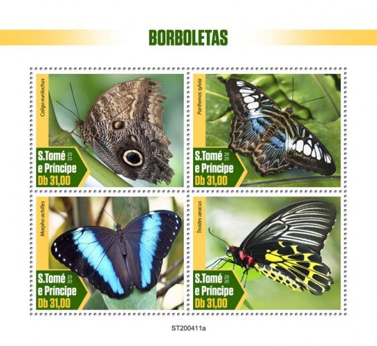 Stamps SÃO TOMÉ AND PRÍNCIPE (2020) - Butterflies