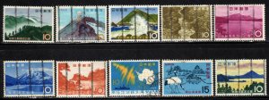 Japan ~ 10 Different Stamps ~ Used, MX...
