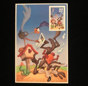 3392c Imperforate Pane of 1, Road Runner Souvenir Sheet