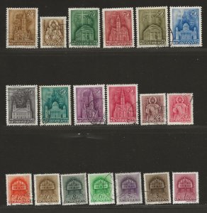 HUNGARY SC# 578-596  FVF/U