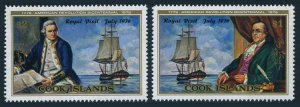 Cook Isls 448-450,MNH. USA-200.Royal Visit,1976.Benjamin Franklin,James Cook.