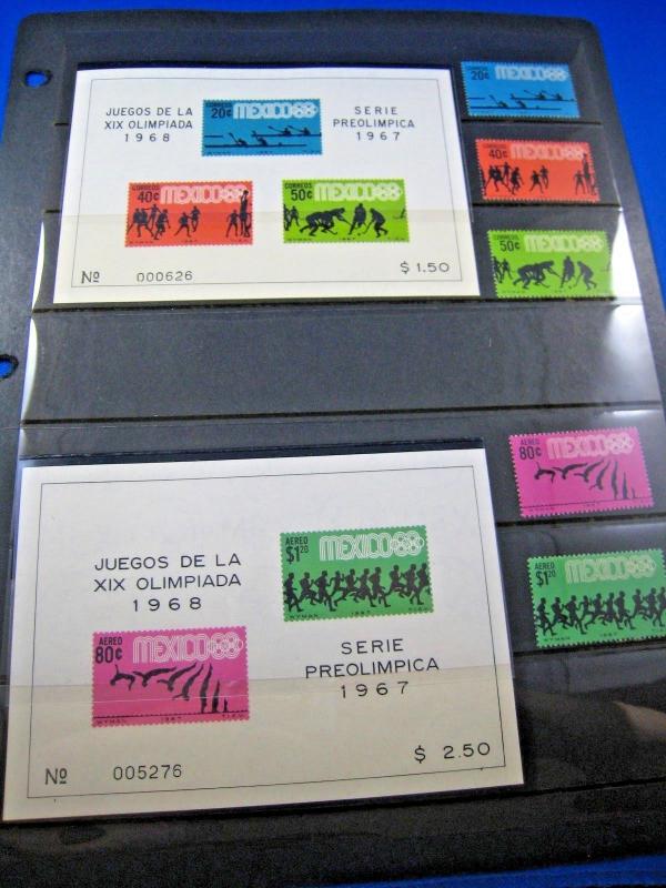 MEXICO  -  SCOTT # 981-985, C328-C331, 983a, 985a, C329a, C331a - OLYMPICS - MNH