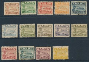 SG 26a - 39a Nauru 1924 - 48 ½d - 10 set of 14 2½d has pulled perf. Very fine