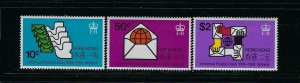 HONG KONG SCOTT #299-301 1974 CENTENARY OF UPU  - MINT LIGHT  HINGED