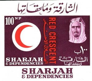 UAE SHARJAH MINIATURE SHEET RED CRESCENT Red Cross 1963 Mint UMM MNH SS754