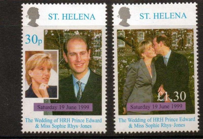 ST.HELENA SG783/4 1999 ROYAL WEDDING  MNH