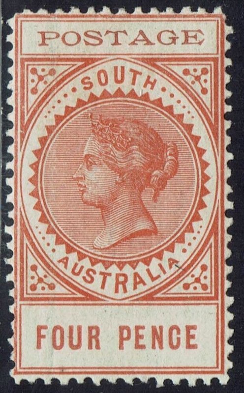SOUTH AUSTRALIA 1902 QV THIN POSTAGE 4D