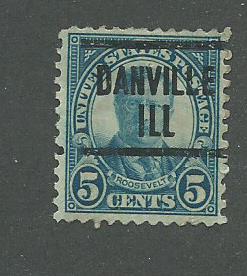 1927 USA Danville, Ill  Precancel on Scott Catalog Number 637